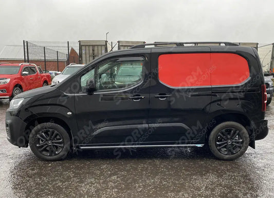 Roof Bars Roof Rails Black Pair For Citroen Berlingo Peugeot Partner SWB 2018 On