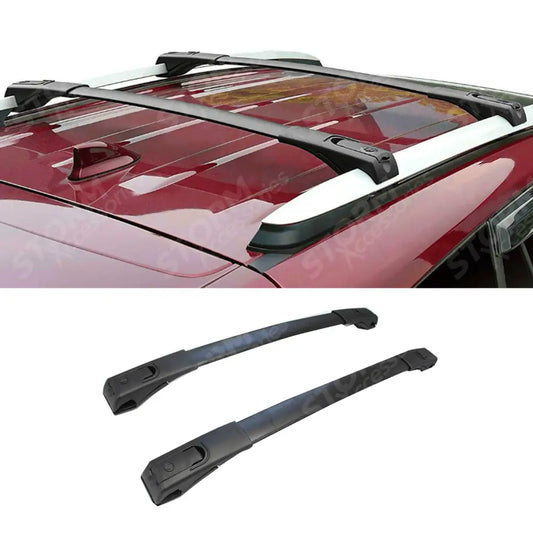 Roof Cross Bar Set In Black Pair For Toyota Rav 4 2013 On