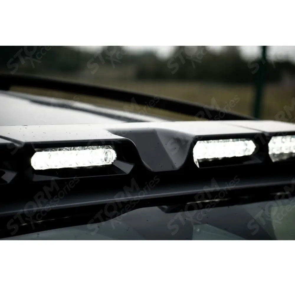 Roof Light Pod Gloss Black For Toyota Hilux 2016 On