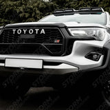 Roof Light Pod Gloss Black For Toyota Hilux 2016 On