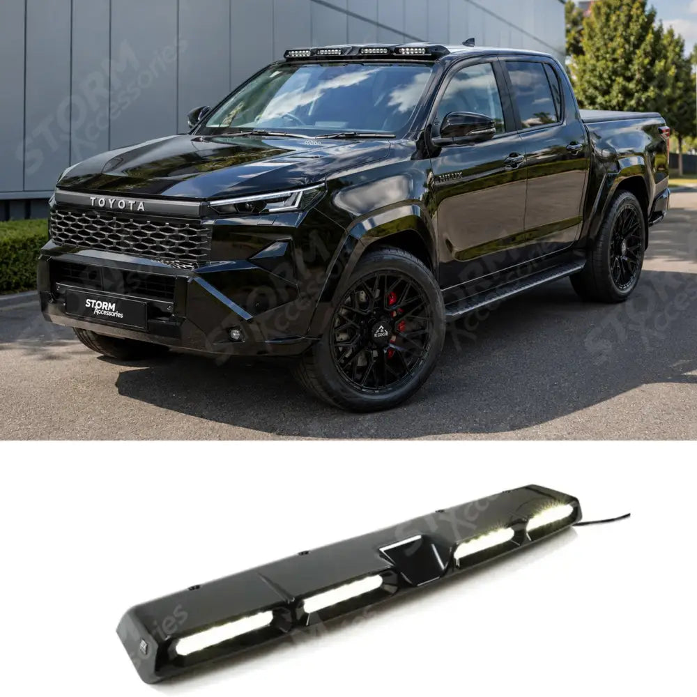 Roof Light Pod Gloss Black For Toyota Hilux Travo 2026 on - Light Bars