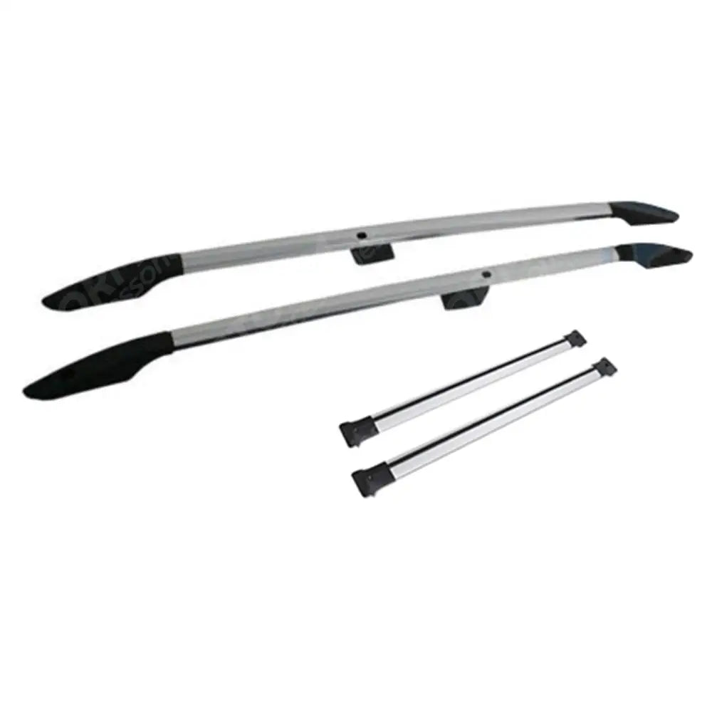 Roof Rails And Cross Bars Lwb Set Silver For Vw Transporter T5 - T6