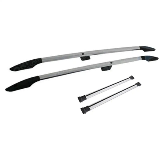 Roof Rails And Cross Bars Lwb Set Silver For Vw Transporter T5 - T6