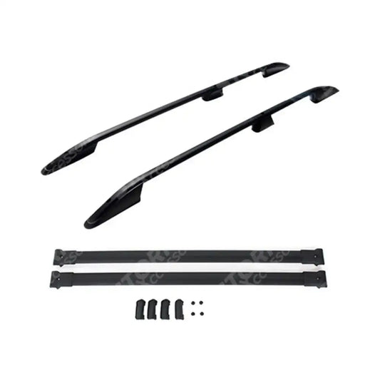 Roof Rails And Cross Bars Set Black For Citroen Berlingo SWB 2018 On