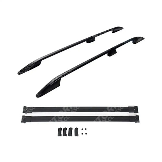 Roof Rails And Cross Bars Set Black For Citroen Berlingo SWB 2018 On