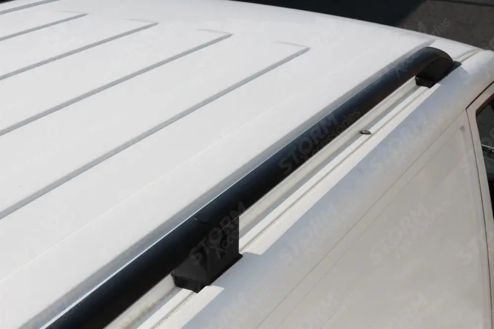 Roof Rails And Cross Bars Set For Vw Transporter T5 - T6 - Swb Black