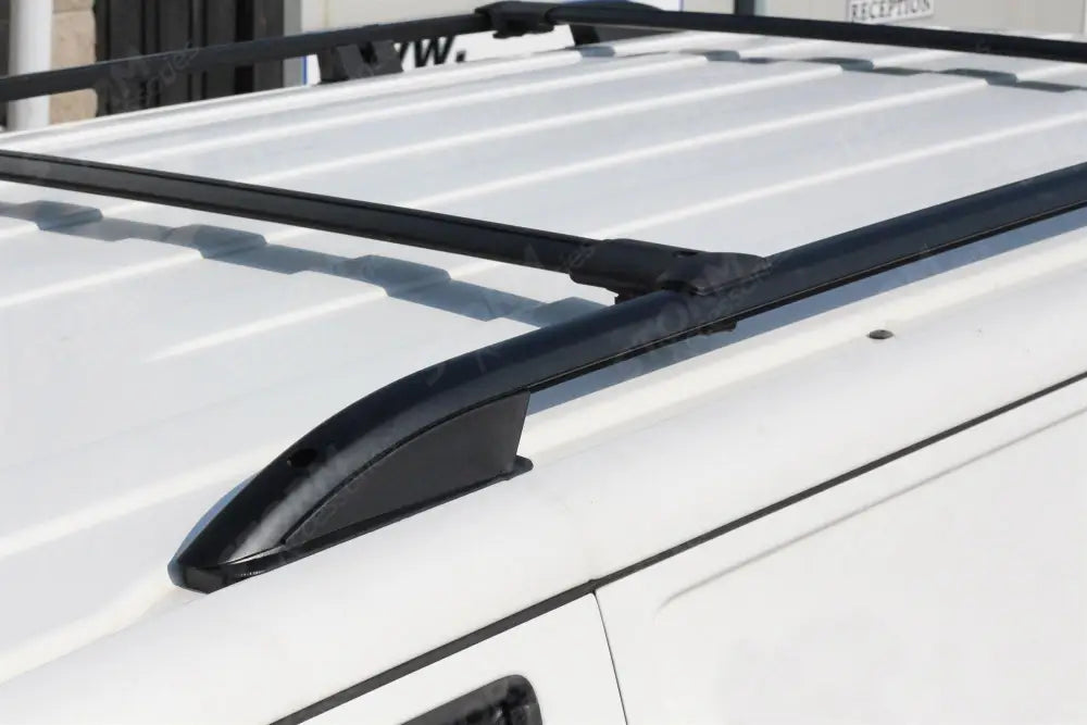 Roof Rails And Cross Bars Set For Vw Transporter T5 - T6 - Swb Black