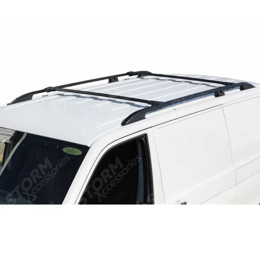 Roof Rails And Cross Bars Set For Vw Transporter T5 - T6 - Swb Black