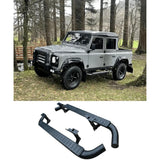 Running Boards Side Steps Pair Black For Land Rover Defender 110 STX Style