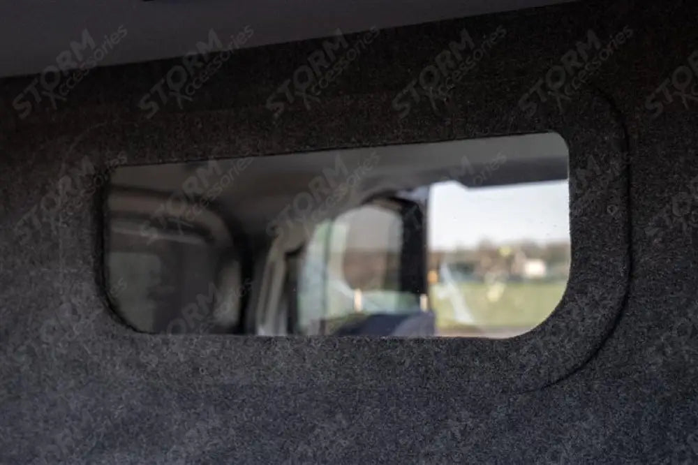 Second Row Carpeted & Embossed Bulkhead With Clear Panel For Volkswagen Transporter T7 2025+