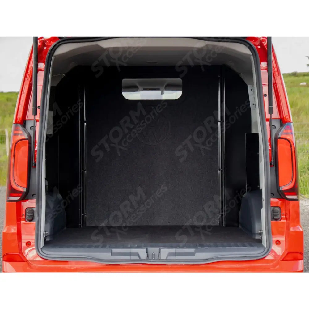 Second Row Carpeted & Embossed Bulkhead With Clear Panel For Volkswagen Transporter T7 2025+