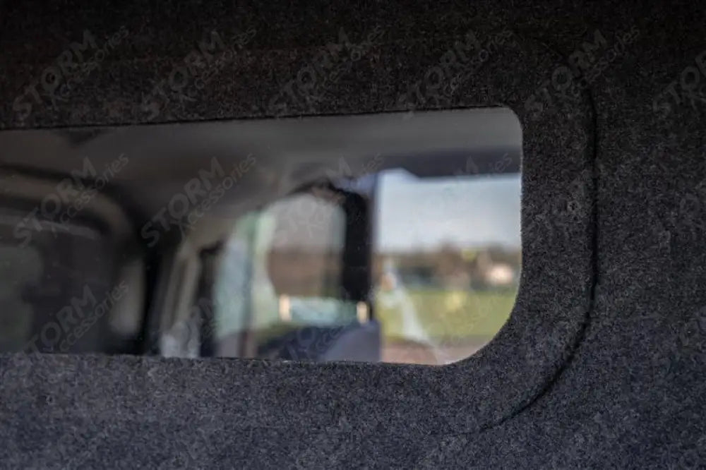 Second Row Carpeted & Embossed Bulkhead With Clear Panel For Volkswagen Transporter T7 2025+