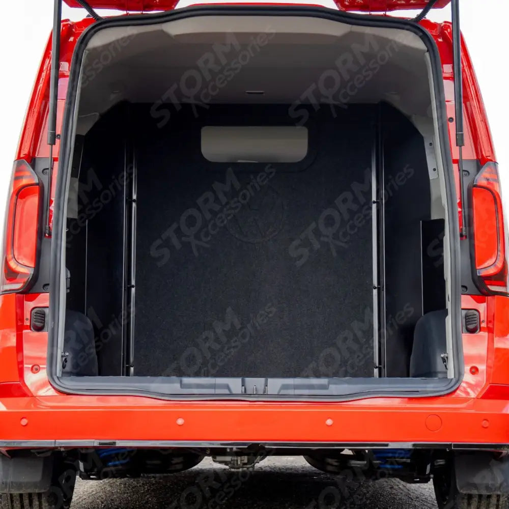 Second Row Carpeted & Embossed Bulkhead With Clear Panel For Volkswagen Transporter T7 2025+
