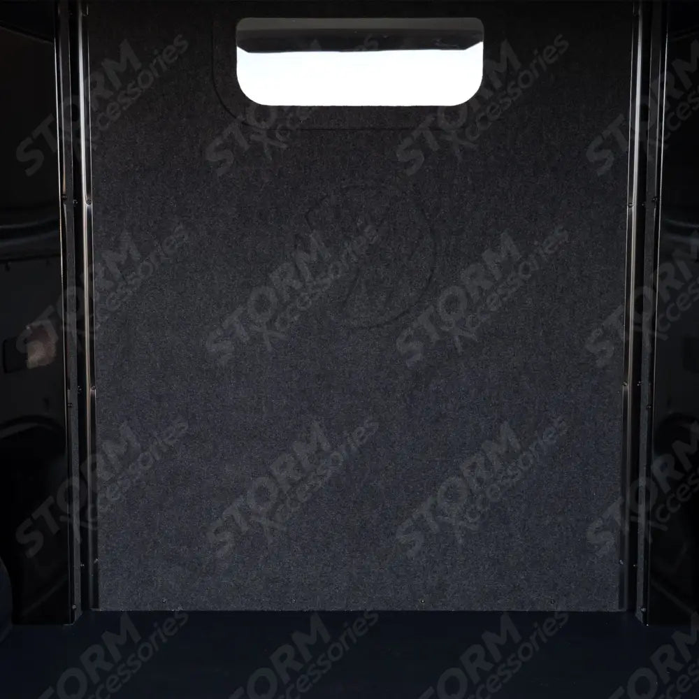 Second Row Carpeted & Embossed Bulkhead With Clear Panel For Volkswagen Transporter T7 2025+