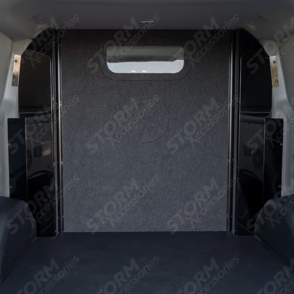Second Row Carpeted & Embossed Bulkhead With Clear Panel For Volkswagen Transporter T7 2025+