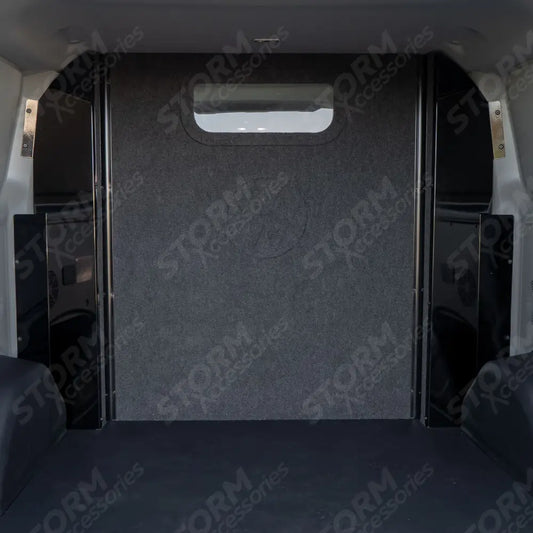 Second Row Carpeted & Embossed Bulkhead With Clear Panel For Volkswagen Transporter T7 2025+