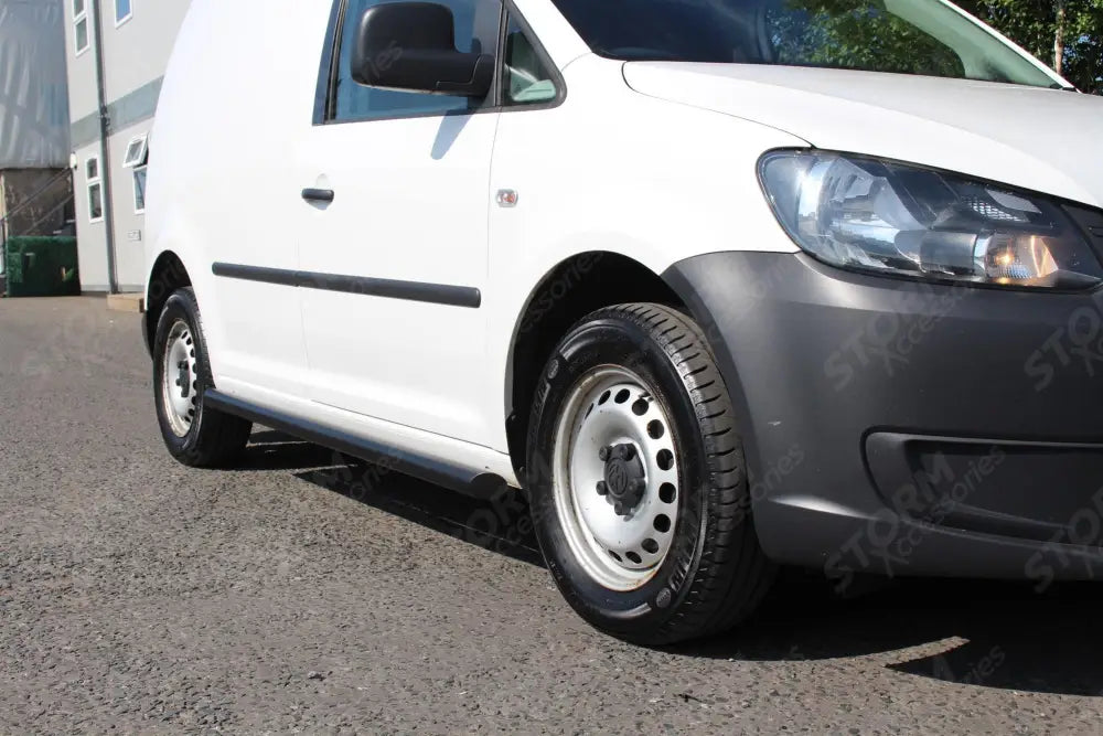 Side Bars Steps Angular Type Short Wheel Base Black 60mm For Vw Caddy 2004 On