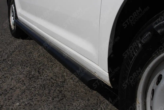 Side Bars Steps Angular Type Short Wheel Base Black 60mm For Vw Caddy 2004 On