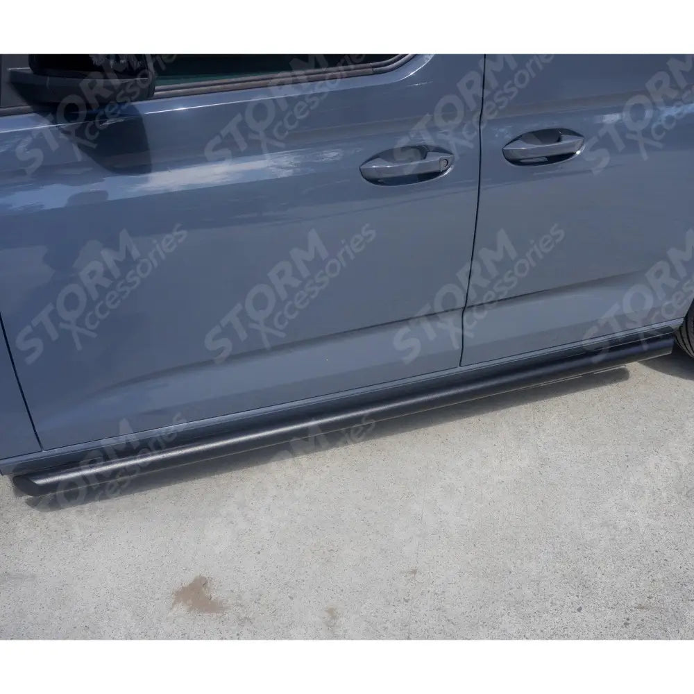 Side Bars Steps Angular Type Short Wheel Base Black 60mm For Vw Caddy 2021 On