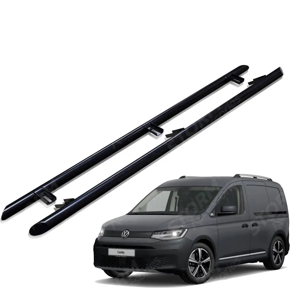 Side Bars Steps Angular Type Short Wheel Base Black 60mm For Vw Caddy 2021 On