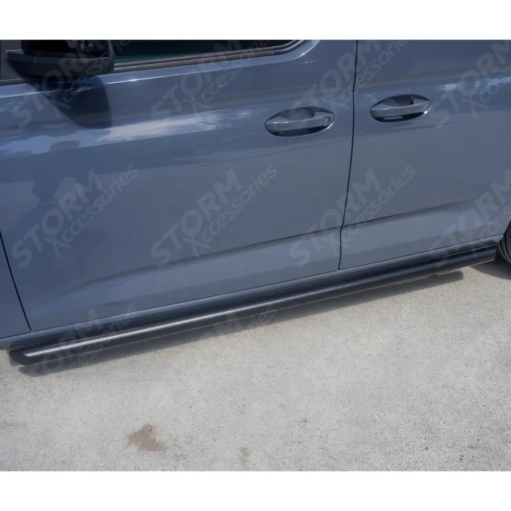 Side Bars Steps Angular Type Short Wheel Base Black 60mm For Vw Caddy 2021 On