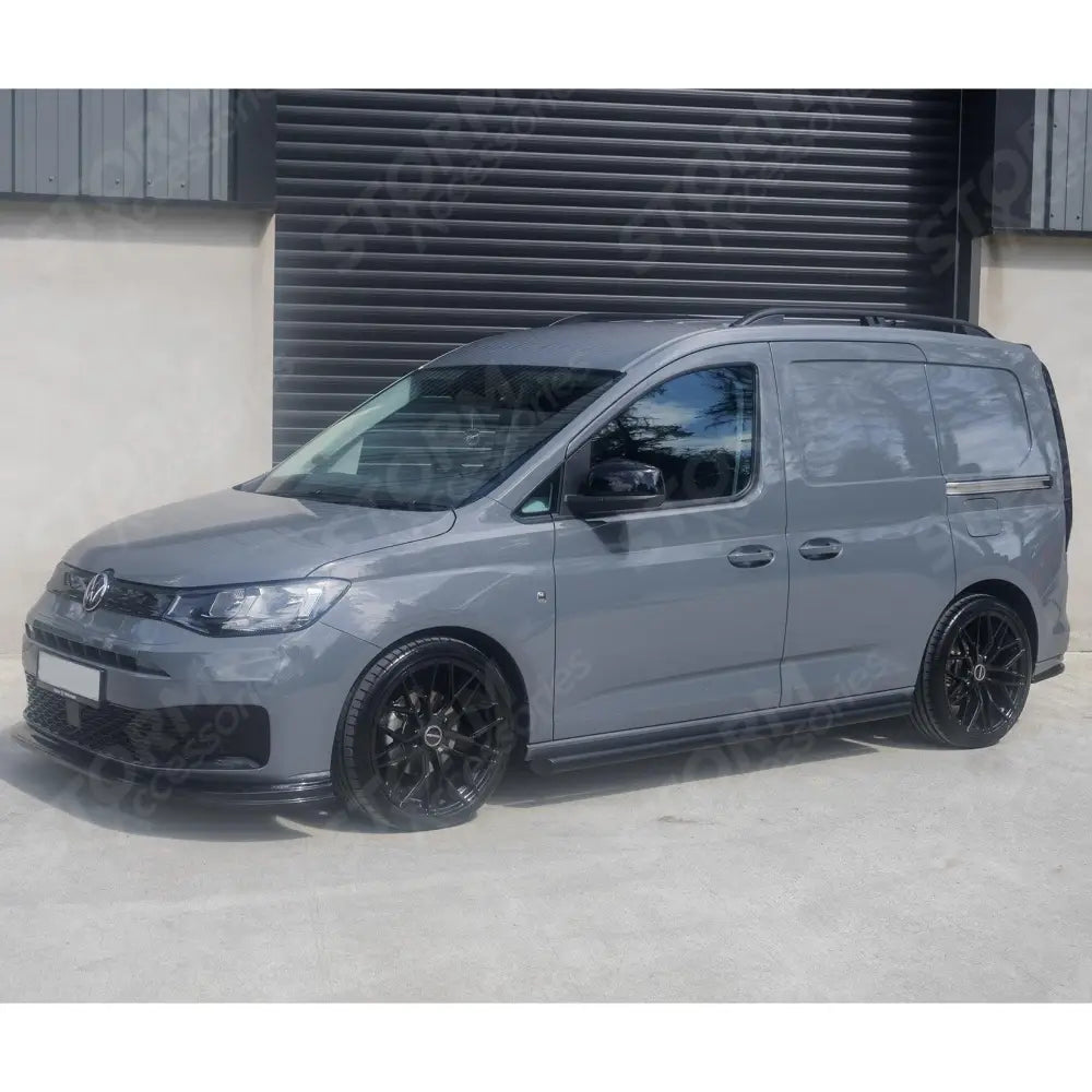 Side Bars Steps Angular Type Short Wheel Base Black 60mm For Vw Caddy 2021 On