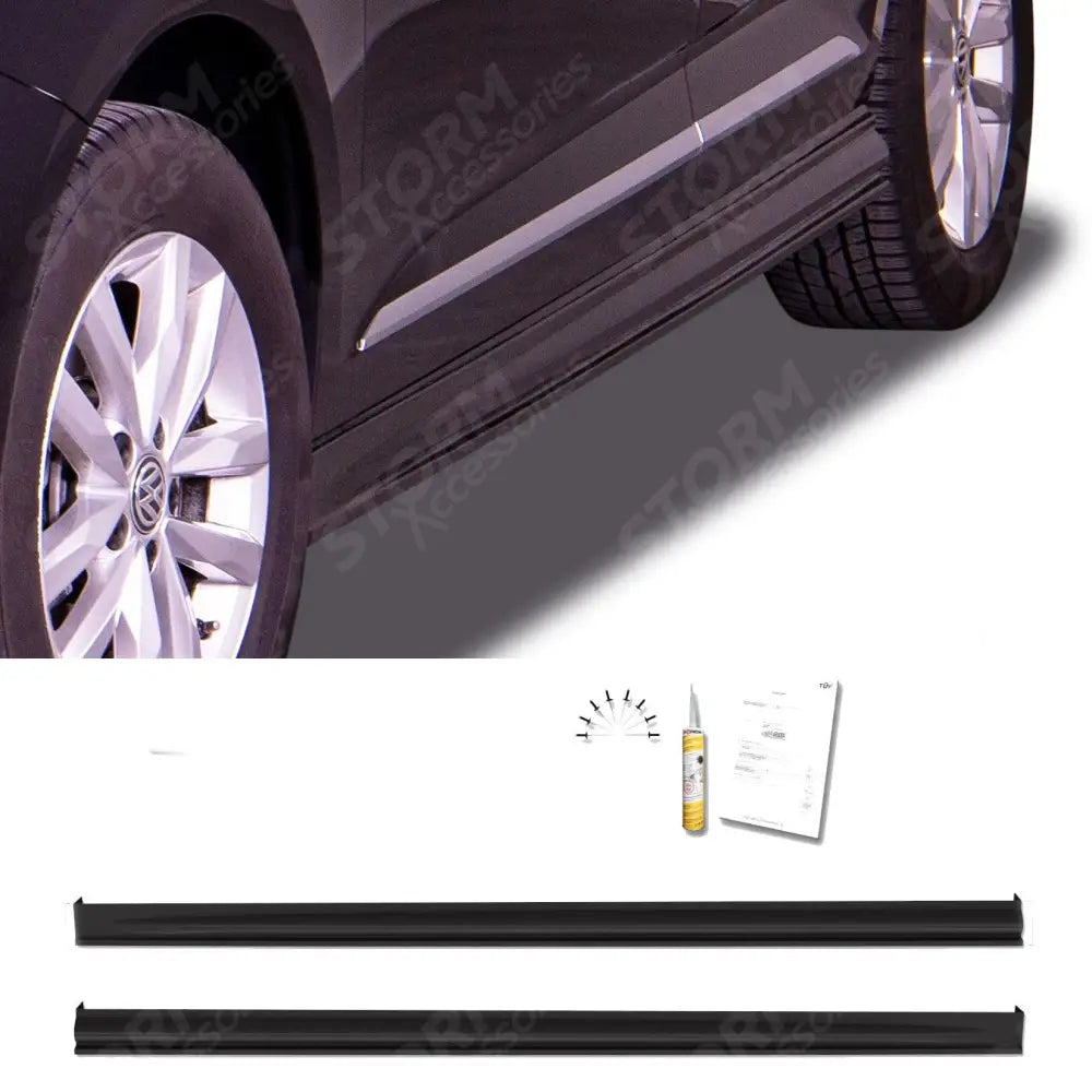 Side Skirt Splitters "Edition" In Unpainted Black For Volkswagen Caddy 2020 On