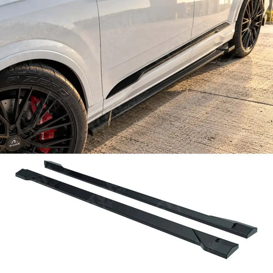 Side Skirt Splitters in Gloss Black (4m) For Audi Q7 2019+ S LINE