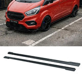 Side Skirt Splitters In Gloss Black For Ford Transit Custom Mk1 Facelift SWB 2017-2023