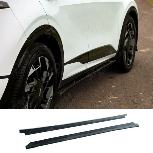 Side Skirt Splitters In Gloss Black For Kia Sportage MK5 GT Line 2021-2025