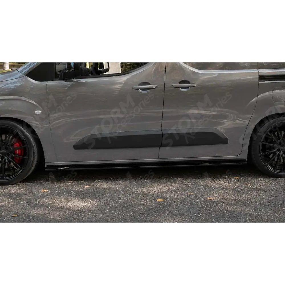 Side Skirt Splitters in Gloss Black For Peugeot Partner / Citroen Berlingo 2023+ - Side Skirt Splitter