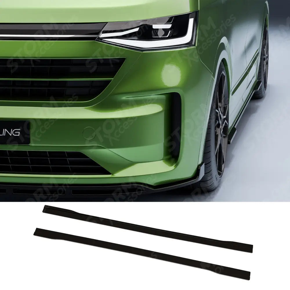 Side Skirt Splitters In Gloss Black For Volkswagen Transporter T7 SWB 2025+