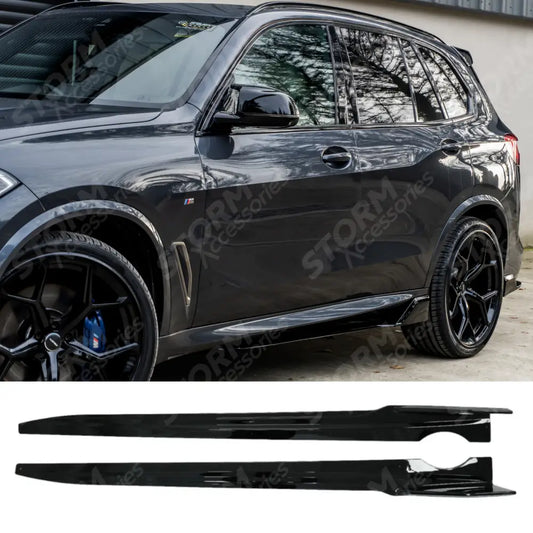 Side Skirt Splitters In Gloss Black Black Knight For Bmw X5 G05 2018+