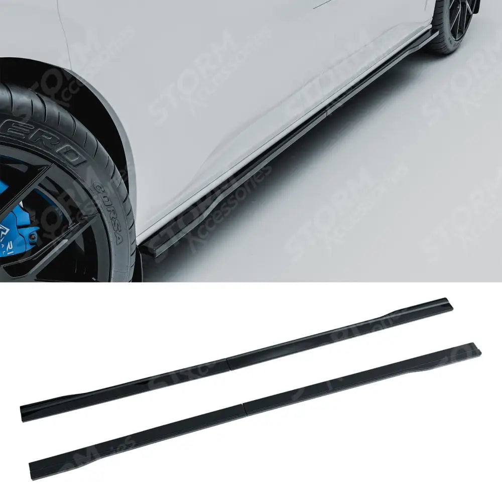 Side Skirt Splitters V2 In Gloss Black For Ford Transit Custom MK2 SWB 2024 on