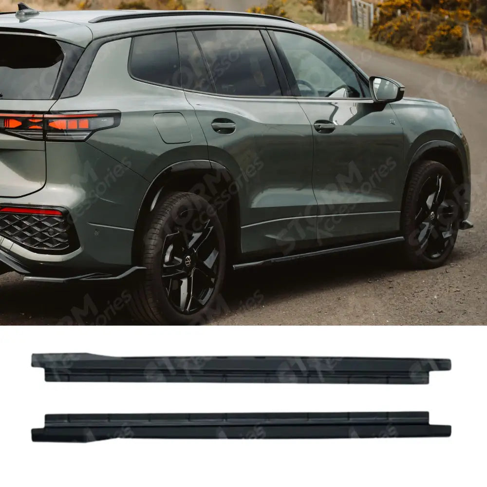 Side Skirts In Gloss Black For VW Tayron MK1 2025 On