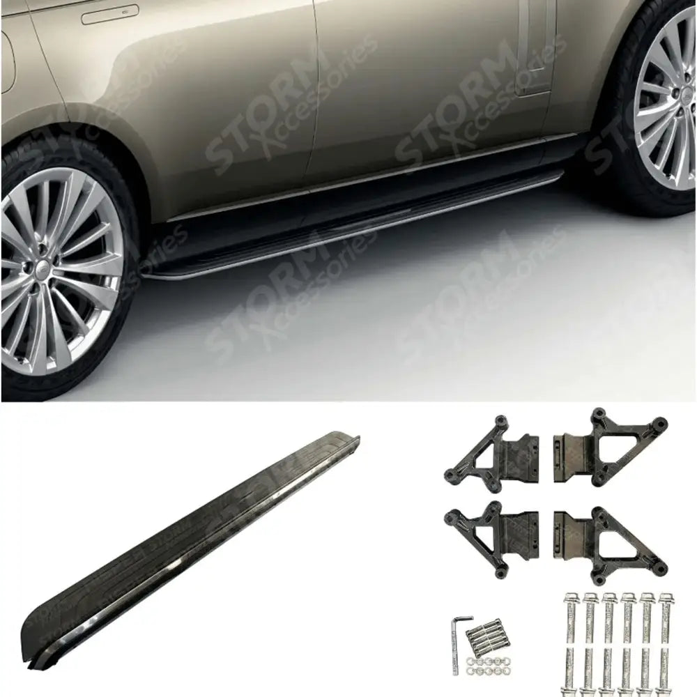 Side Steps Running Boards Silver For Range Rover Sport & Vogue 2023 On