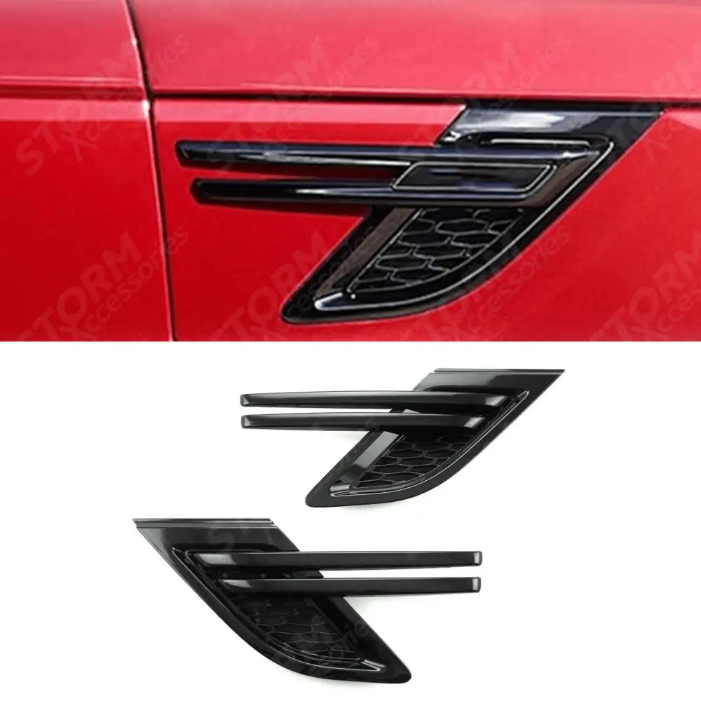 Side Vent Grille Trim Gloss Black For Range Rover Sport L494 2014-2017
