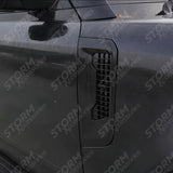 Side Vents In Gloss Black For Land Rover Defender L663 90 / 110 / 130 2020 On