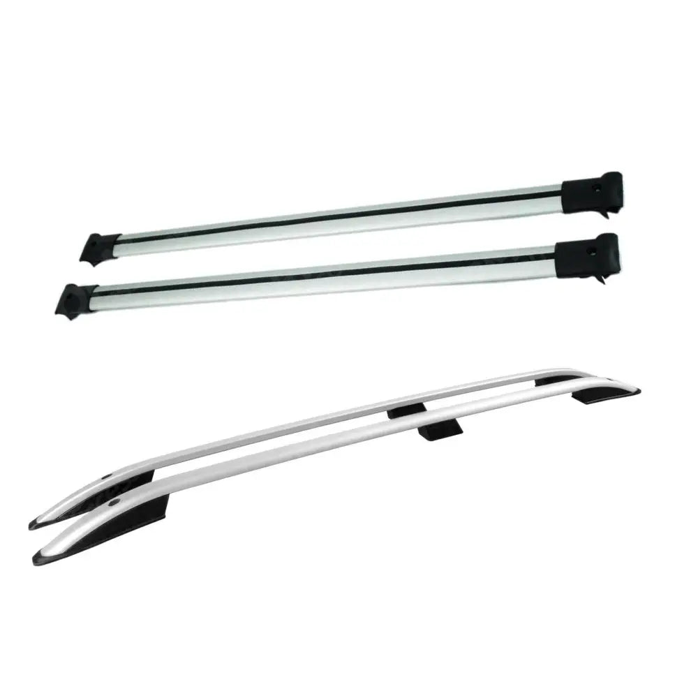 Silver Roof Rails And Cross Bars Set For Citroen Berlingo 2008-2017