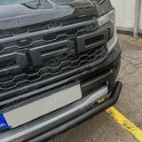 Single Deck Black Powder Coat Front Spoiler Bar For Ford Ranger Raptor 2023 On