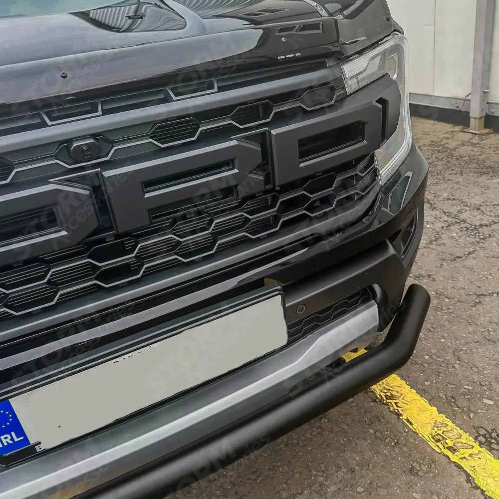 Single Deck Black Powder Coat Front Spoiler Bar For Ford Ranger Raptor 2023 On