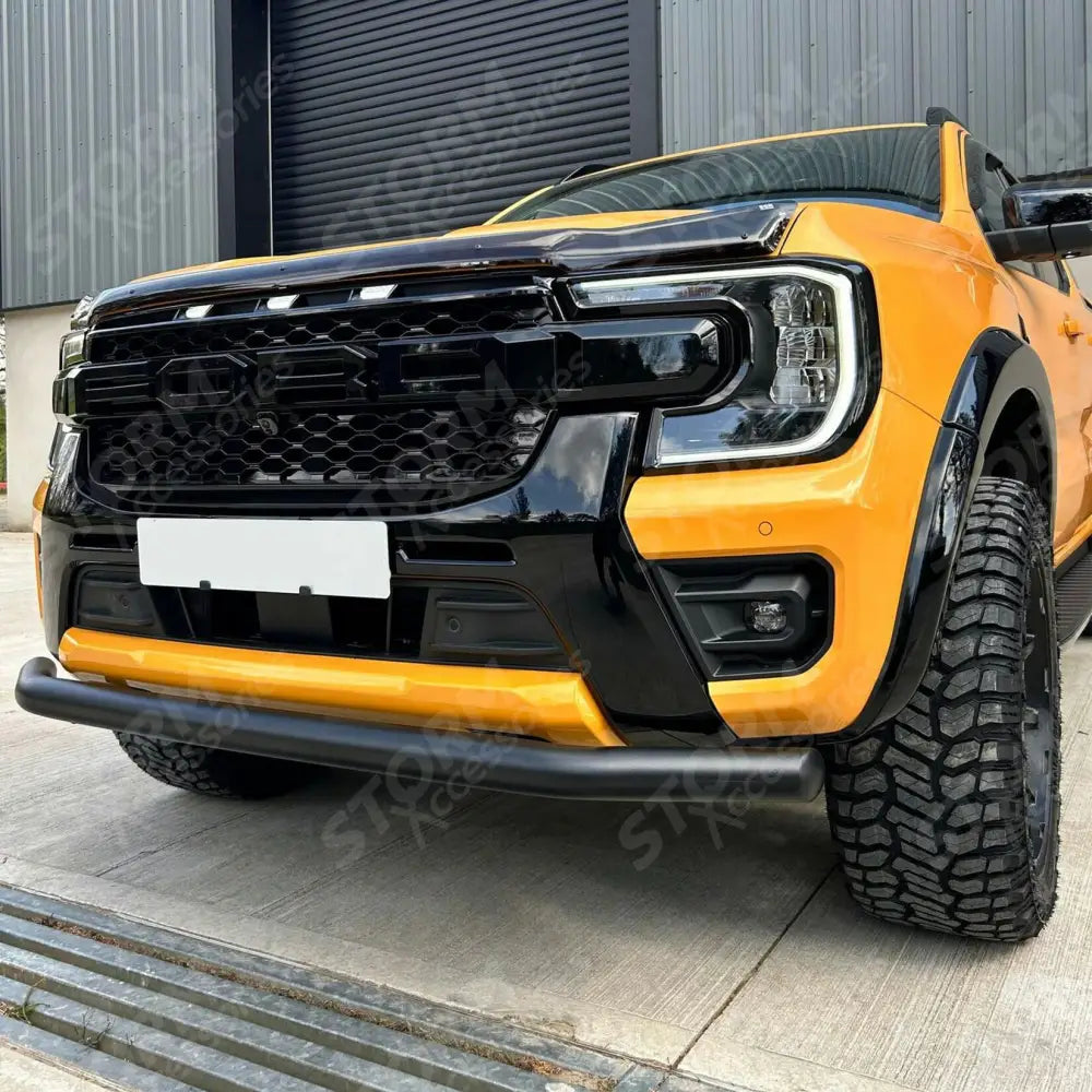Single Deck Black Powder Coat Front Spoiler Bar For Ford Ranger T9 2023 On