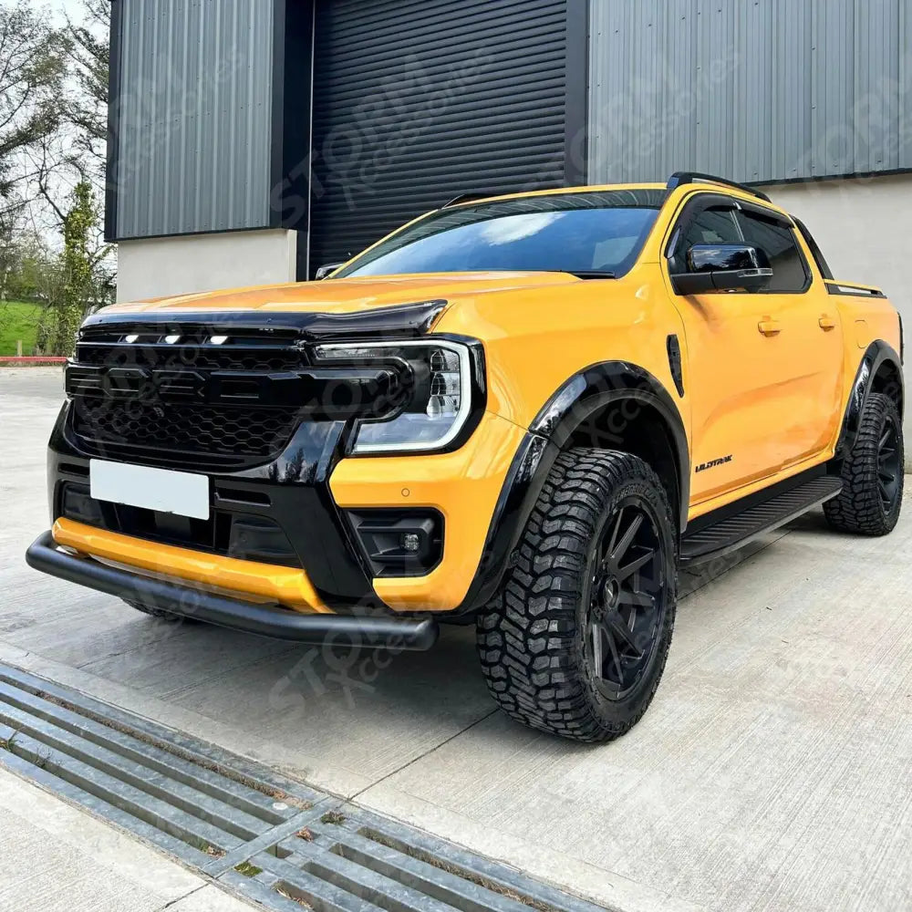 Single Deck Black Powder Coat Front Spoiler Bar For Ford Ranger T9 2023 On