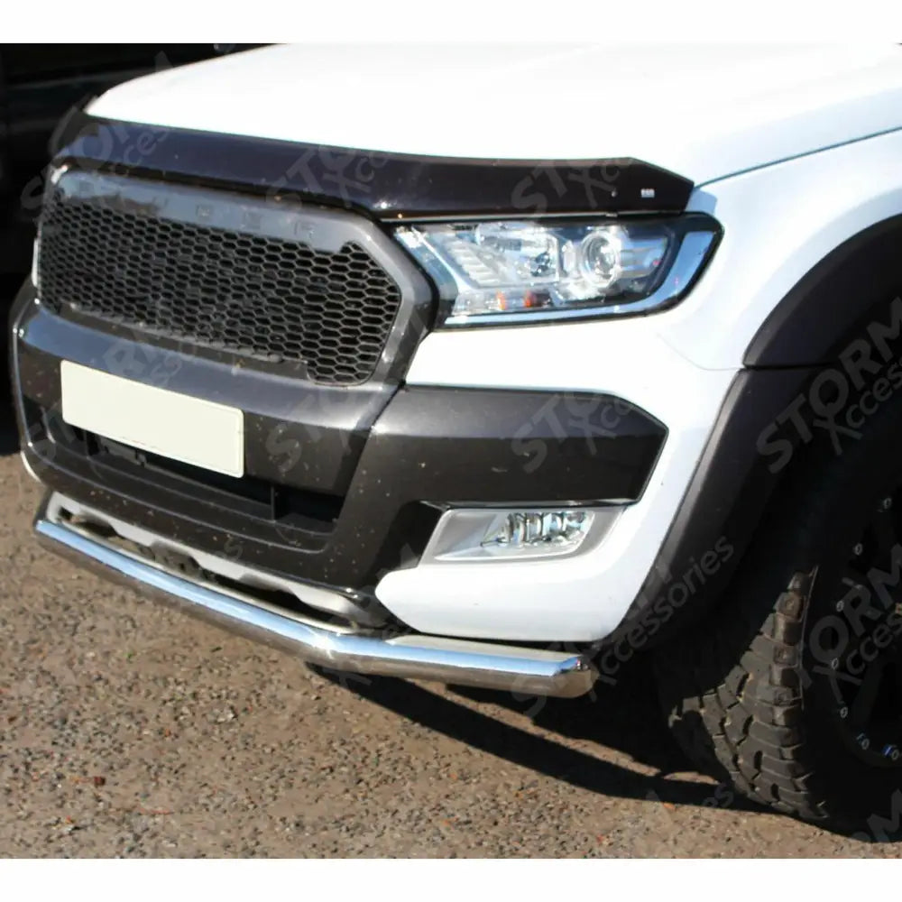 Single Deck Front Spoiler City Bar Stainless Steel For Ford Ranger T6 2012-2022