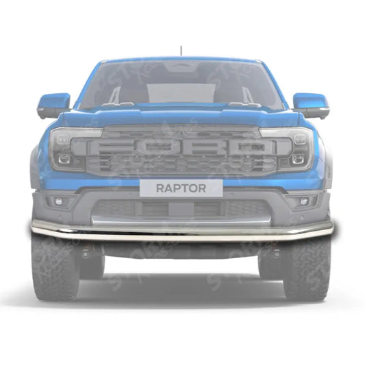 Single Deck Stainless Steel Front Spoiler Bar For Ford Ranger Raptor 2023 On