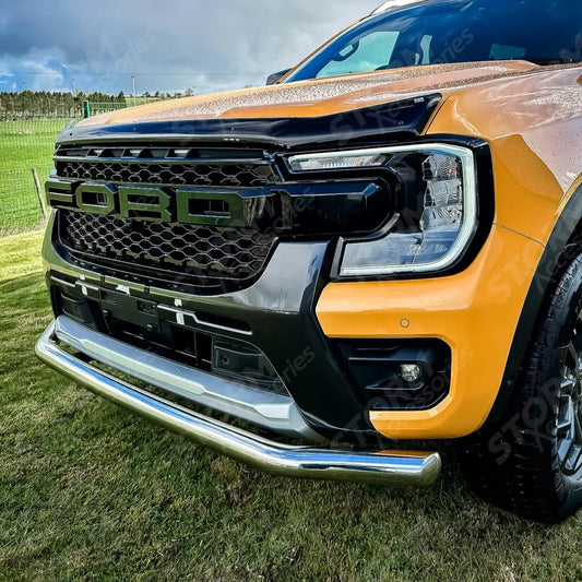 Single Deck Stainless Steel Front Spoiler Bar For Ford Ranger T9 2023 On