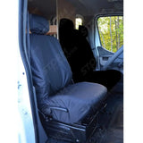 Single Driver's Seat Cover Black For Renault Master Van 2010 On
