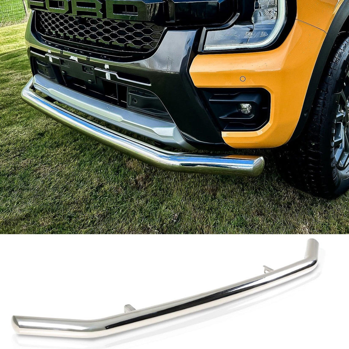 Ford Ranger T9 2023 On Single Deck Stainless Steel Front Spoiler Bar