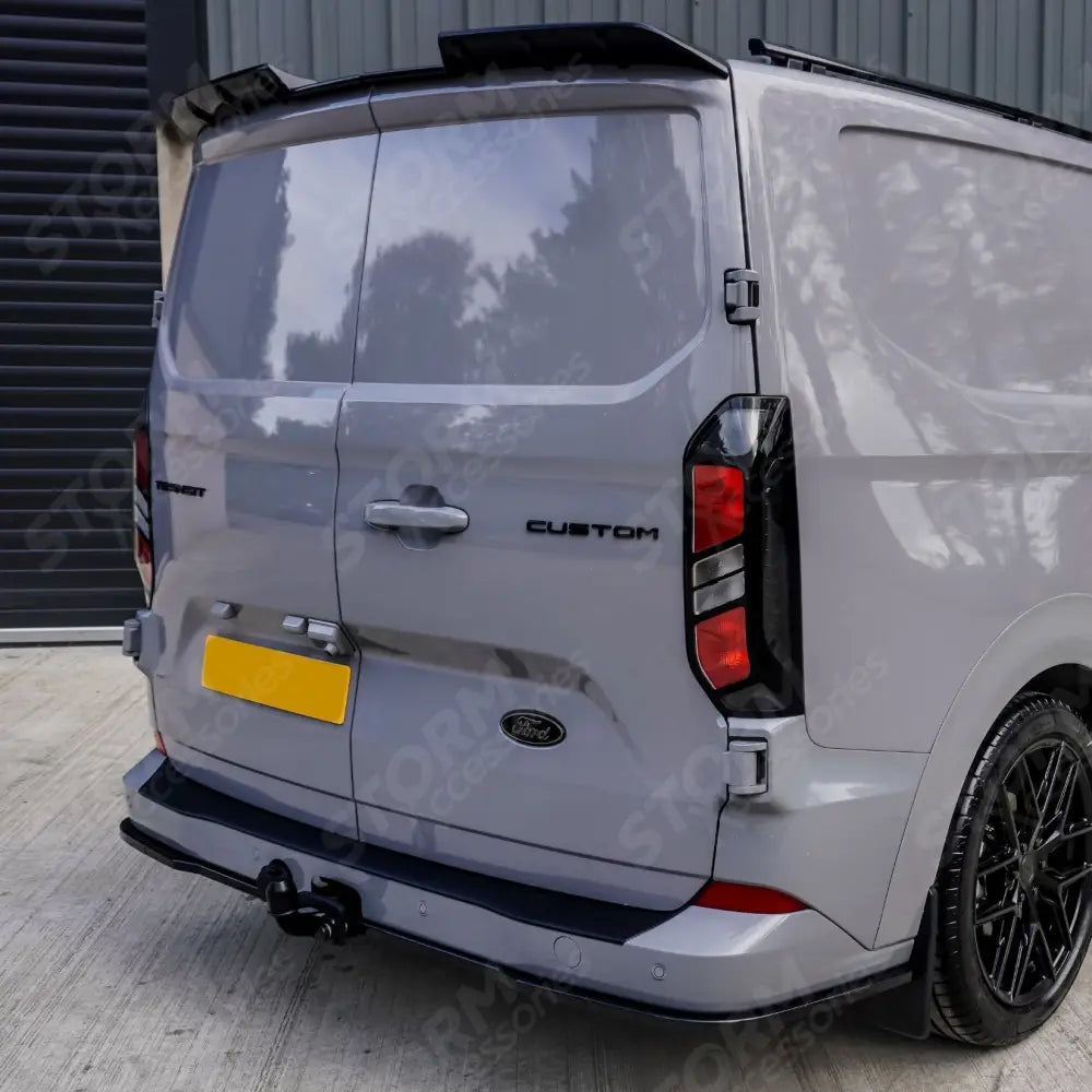 Spoiler In Gloss Black For Ford Transit Custom MK2 2024 on V1 Rear Barn Door