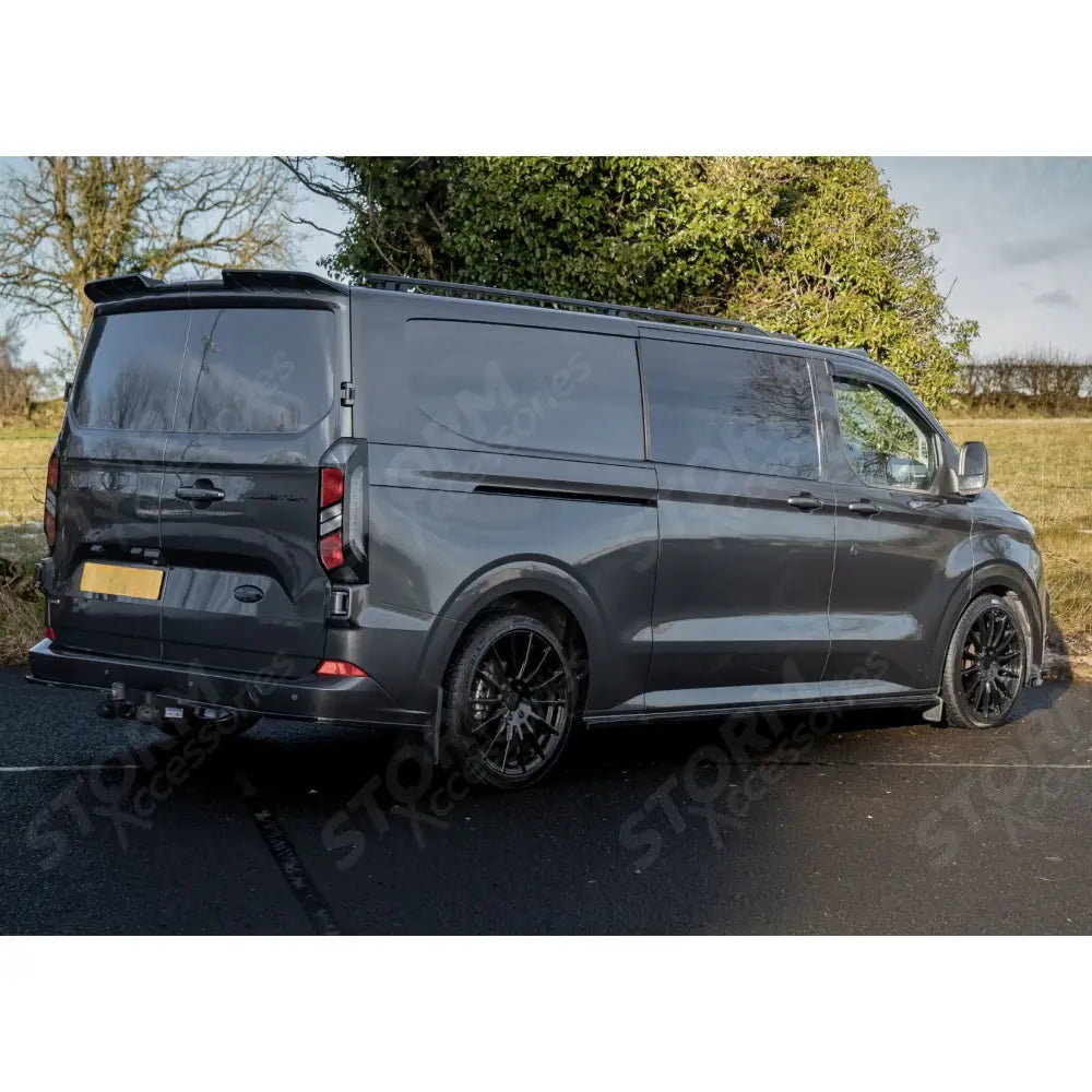 Spoiler In Gloss Black For Ford Transit Custom MK2 2024 on V1 Rear Barn Door
